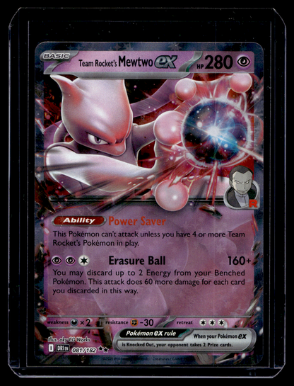 2025 Pokemon Scarlet & Violet - Destined Rivals - Team Rocket's Mewtwo ex #081