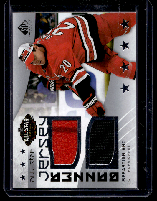 2022-23 Upper Deck SP Game Used - 2022 NHL All-Star Game Jersey-Banner Relics - Sebastian Aho #ASJB-SA