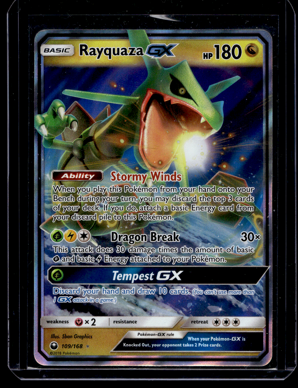 2018 Pokemon Sun & Moon - Celestial Storm - Rayquaza GX #109
