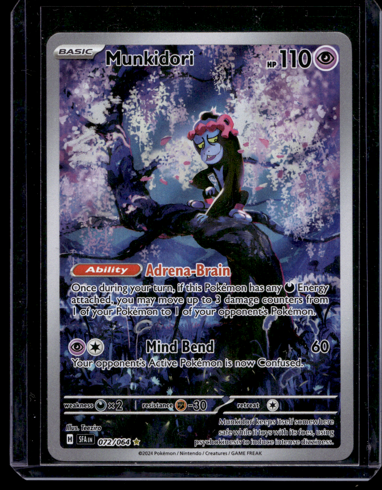 2024 Pokemon - Scarlet & Violet - Shrouded Fable - Illustration Rare - Munkidori #72