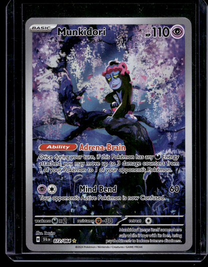 2024 Pokemon - Scarlet & Violet - Shrouded Fable - Illustration Rare - Munkidori #72