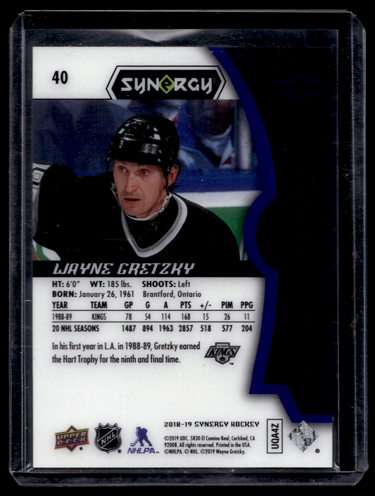 2018-19 Upper Deck Synergy - Purple - Legends - Wayne Gretzky #40 /99