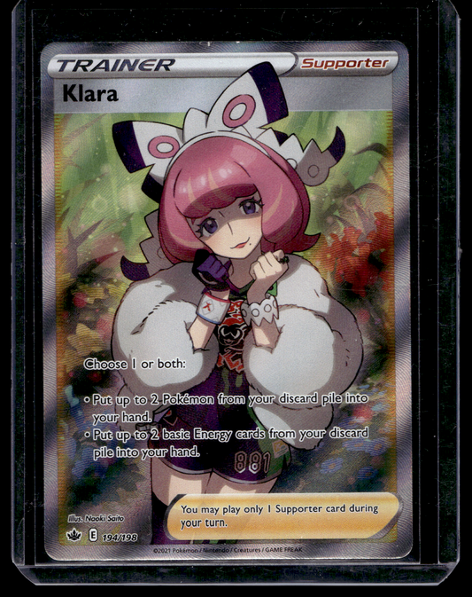 2021 Pokemon Sword & Shield - Chilling Reign - Full Art - Klara #194