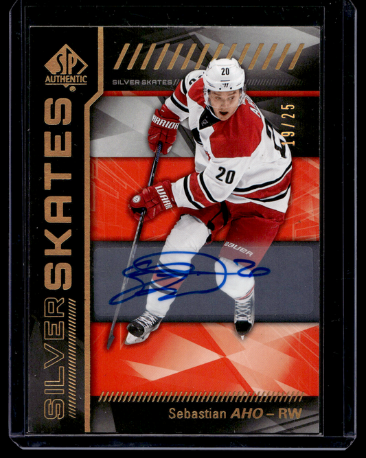 2016-17 Upper Deck SP Authentic - Silver Skates Autographs Sebastian Aho #SS-SA /25 RY