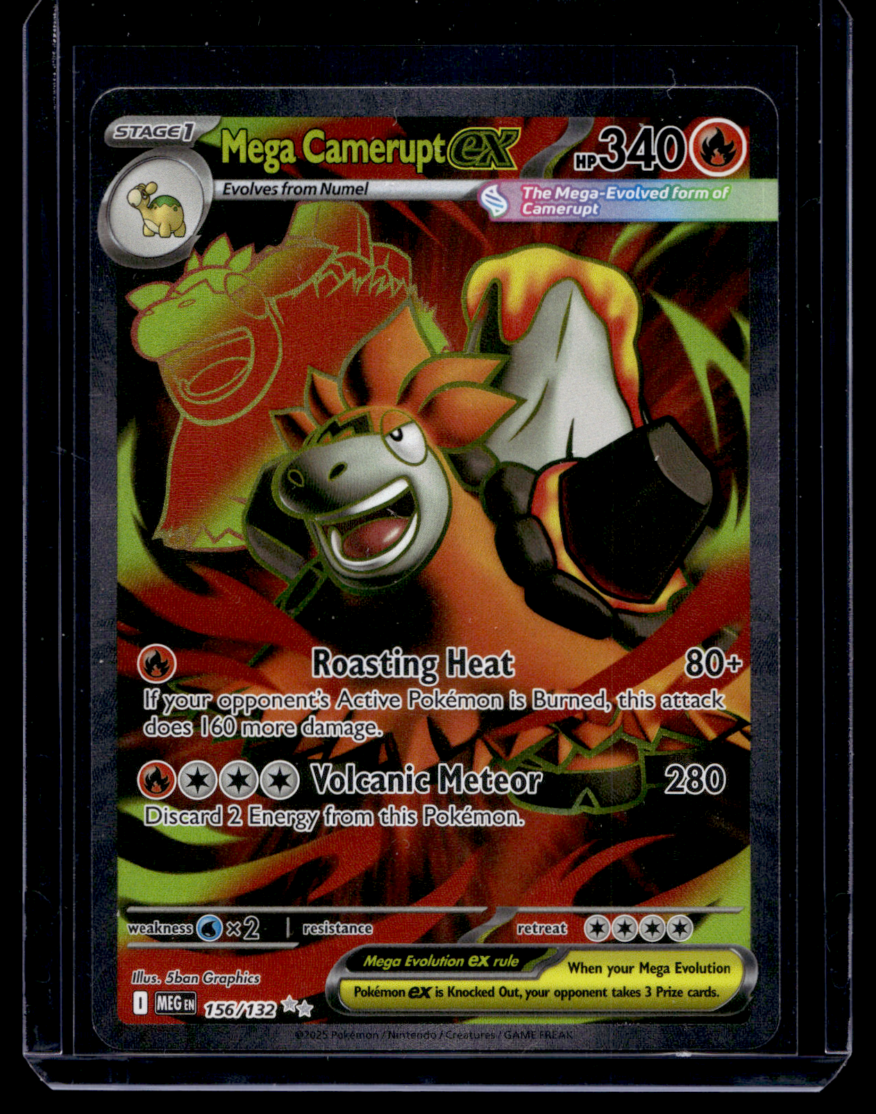 2025 Pokemon - Mega Evolutions - Ultra Rare - Mega Camerupt EX #156