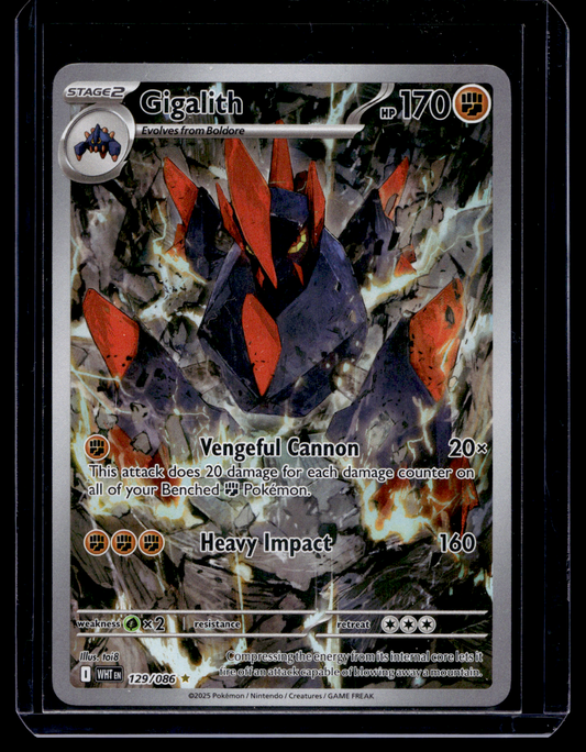 2025 Pokemon Scarlet & Violet - White Flare - Illustration Rare - Gigalith #129