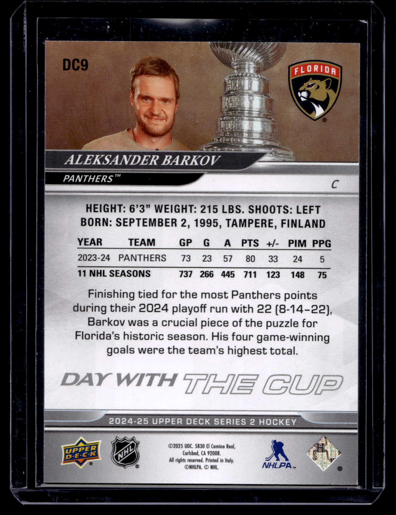 2024-25 Upper Deck Series 2 - Day with the Cup - Aleksander Barkov #DC9