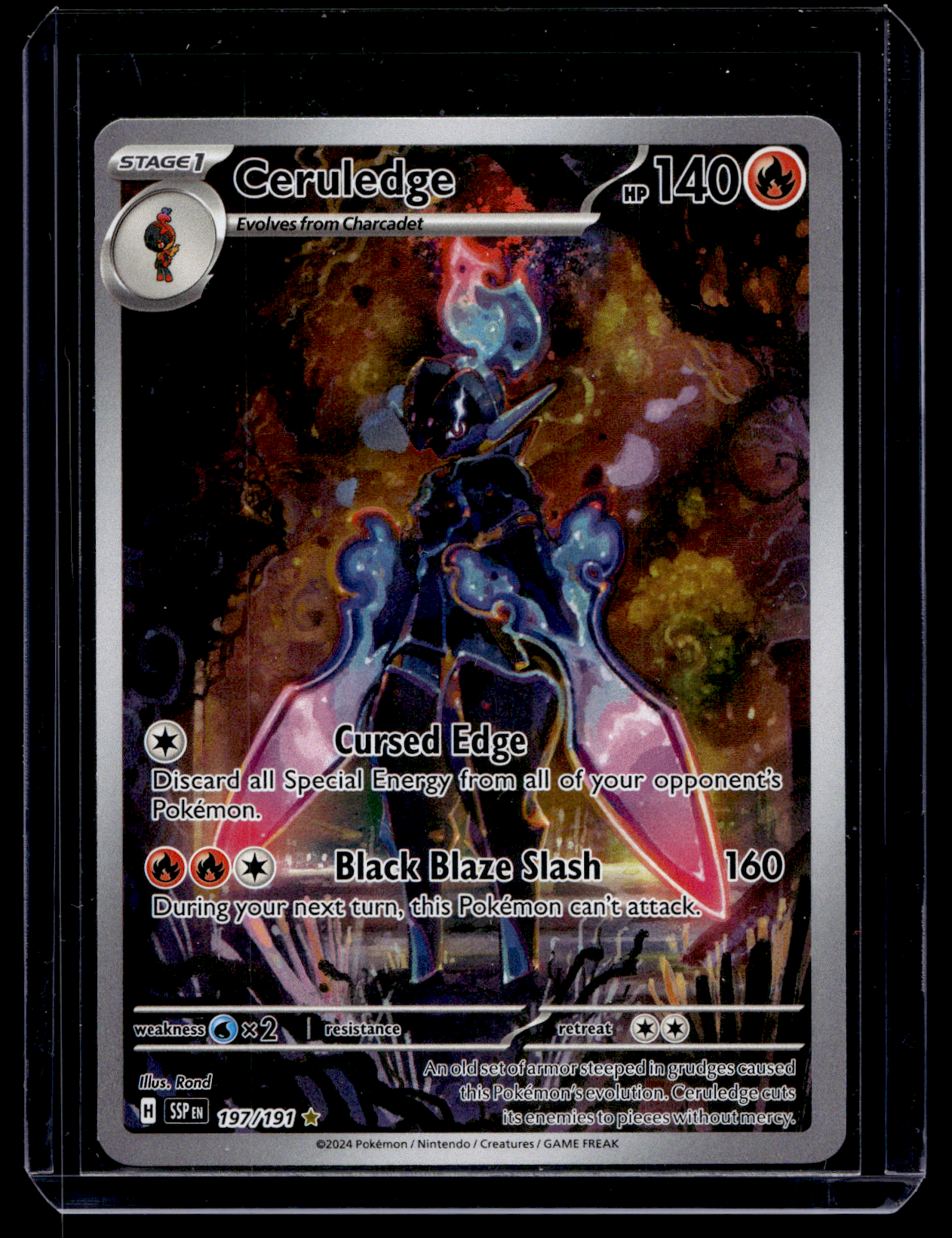 2024 Pokemon - Scarlet & Violet - Surging Sparks - Illustration Rare - Ceruledge #197