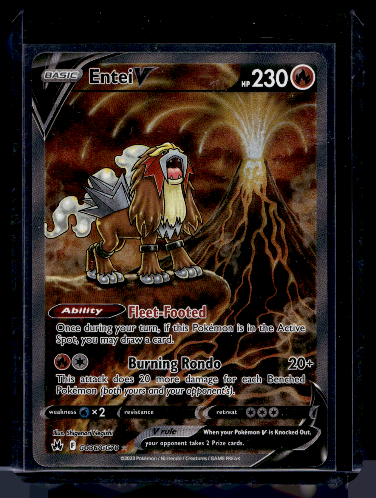 2023 Pokemon Sword & Shield - Crown Zenith - Galarian Gallery - Full Art - Entei V #GG36