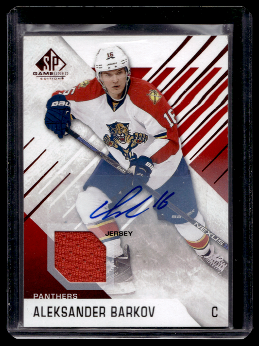 2016-17 Upper Deck SP Game Used - Red Auto Material - Aleksander Barkov #59