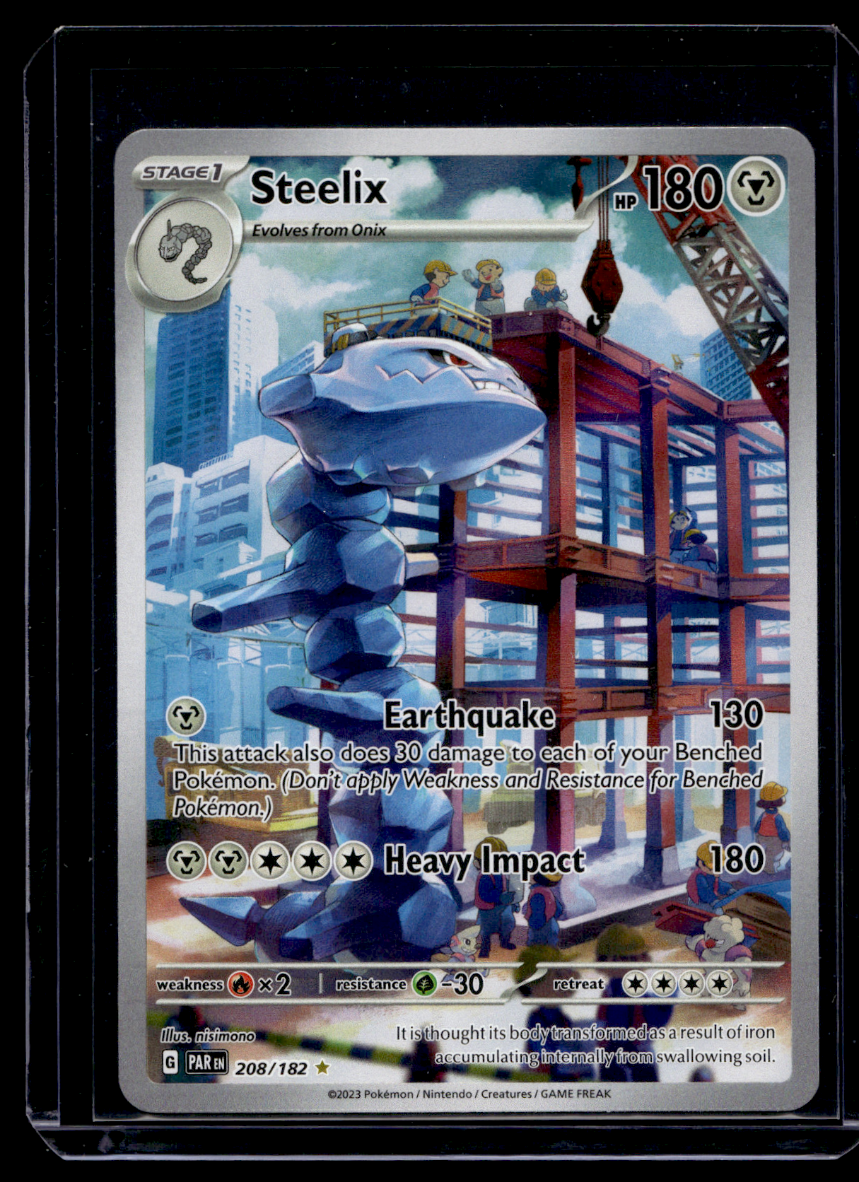 2023 Pokemon - Scarlet & Violet - Paradox Rift - Illustration Rare - Steelix #208