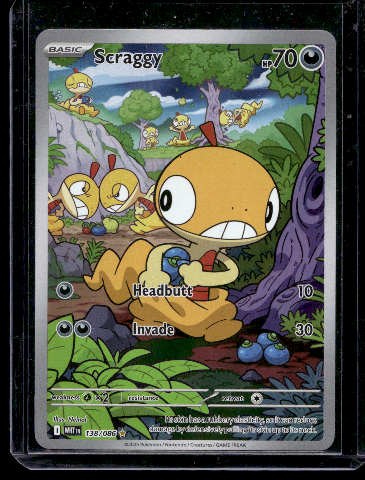 2025 Pokemon Scarlet & Violet - White Flare - Illustration Rare - Scraggy #138