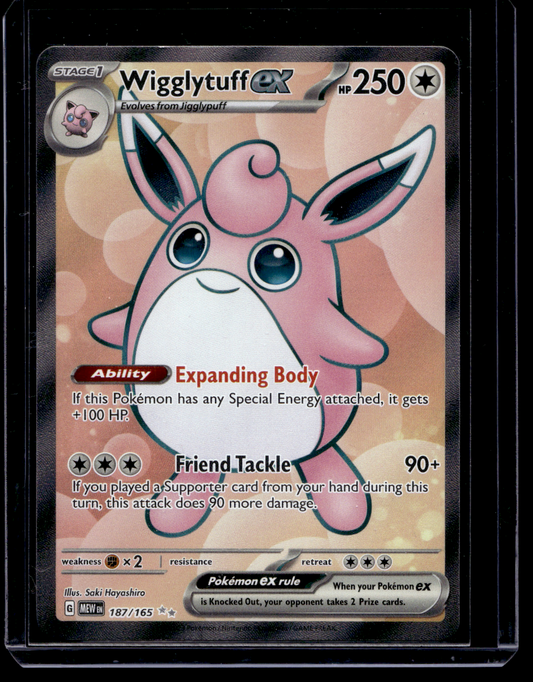 2023 Pokemon - Scarlet & Violet - 151 - Ultra Rare - Wigglytuff ex #187