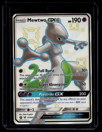2019 Pokemon Sun & Moon - Hidden Fates - Ultra Rare - Mewtwo GX #SV59