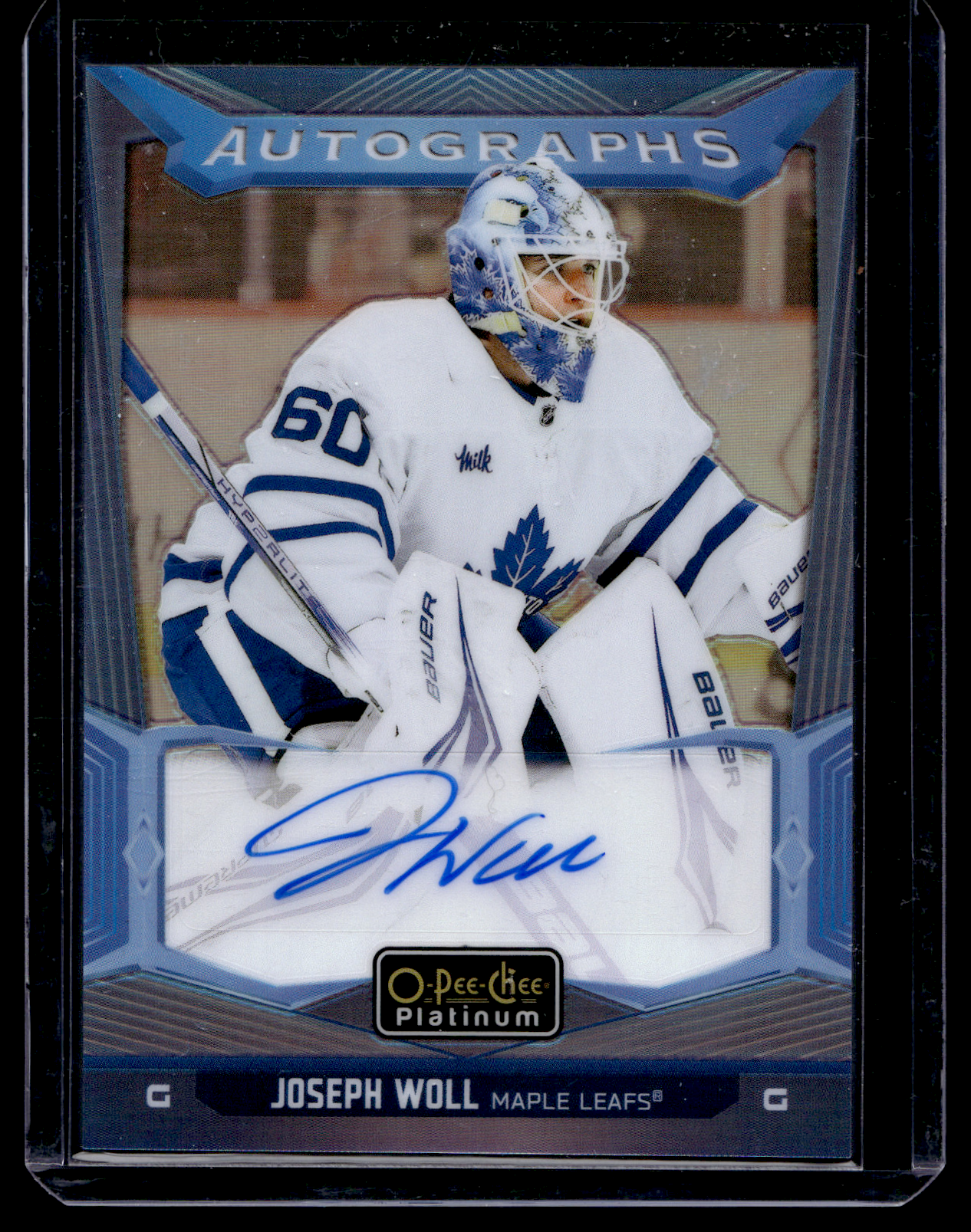 2024-25 O-Pee-Chee Platinum - Blue Rainbow Autographs - Joseph Woll #BA-JW