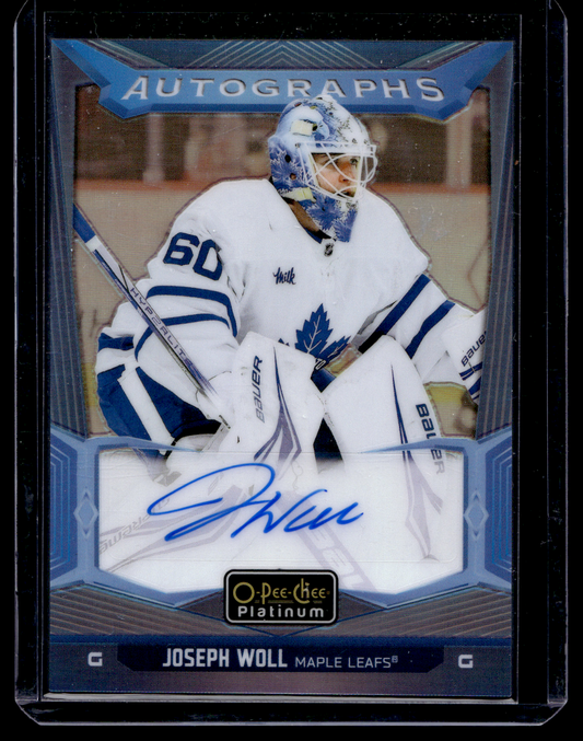 2024-25 O-Pee-Chee Platinum - Blue Rainbow Autographs - Joseph Woll #BA-JW