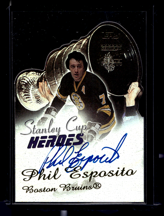 2001-02 Topps - Stanley Cup Heroes - Autographs - Phil Esposito #SCHA-PE
