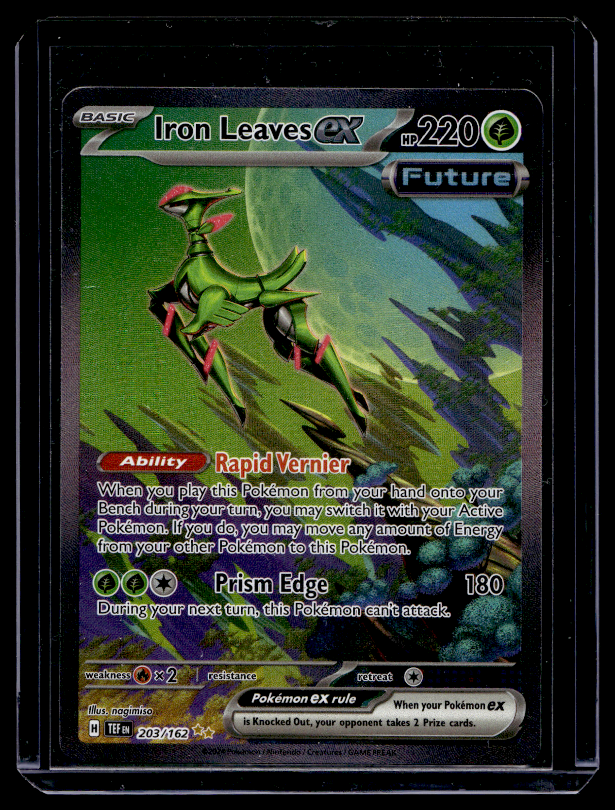 2024 Pokemon - Sword & Shield - Temporal Forces - Special Illustration Rare - Iron Leaves ex #203