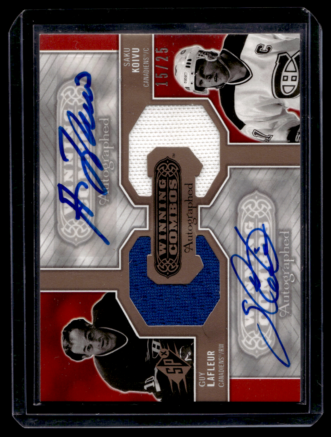 2005-06 Upper Deck SPx - Winning Combos Autographed - Saku Koivu / Guy Lafleur #AWC-LK /25