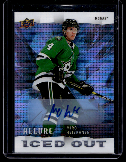 2020-21 Upper Deck Allure - Iced Out - Blue Autographs - Miro Heiskanen #IO-2