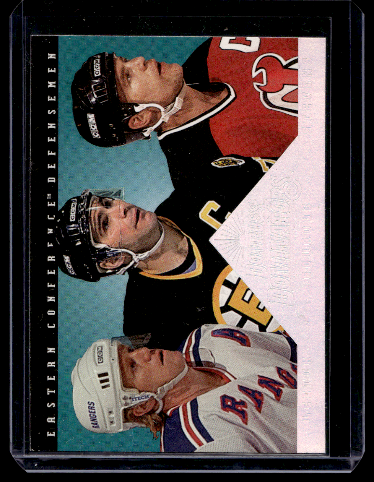 1994-95 Donruss - Dominators - Scott Stevens / Ray Bourque / Brian Leetch #2