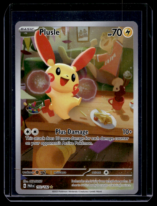 2023 Pokemon - Scarlet & Violet - Paradox Rift - Illustration Rare - Plusle #193