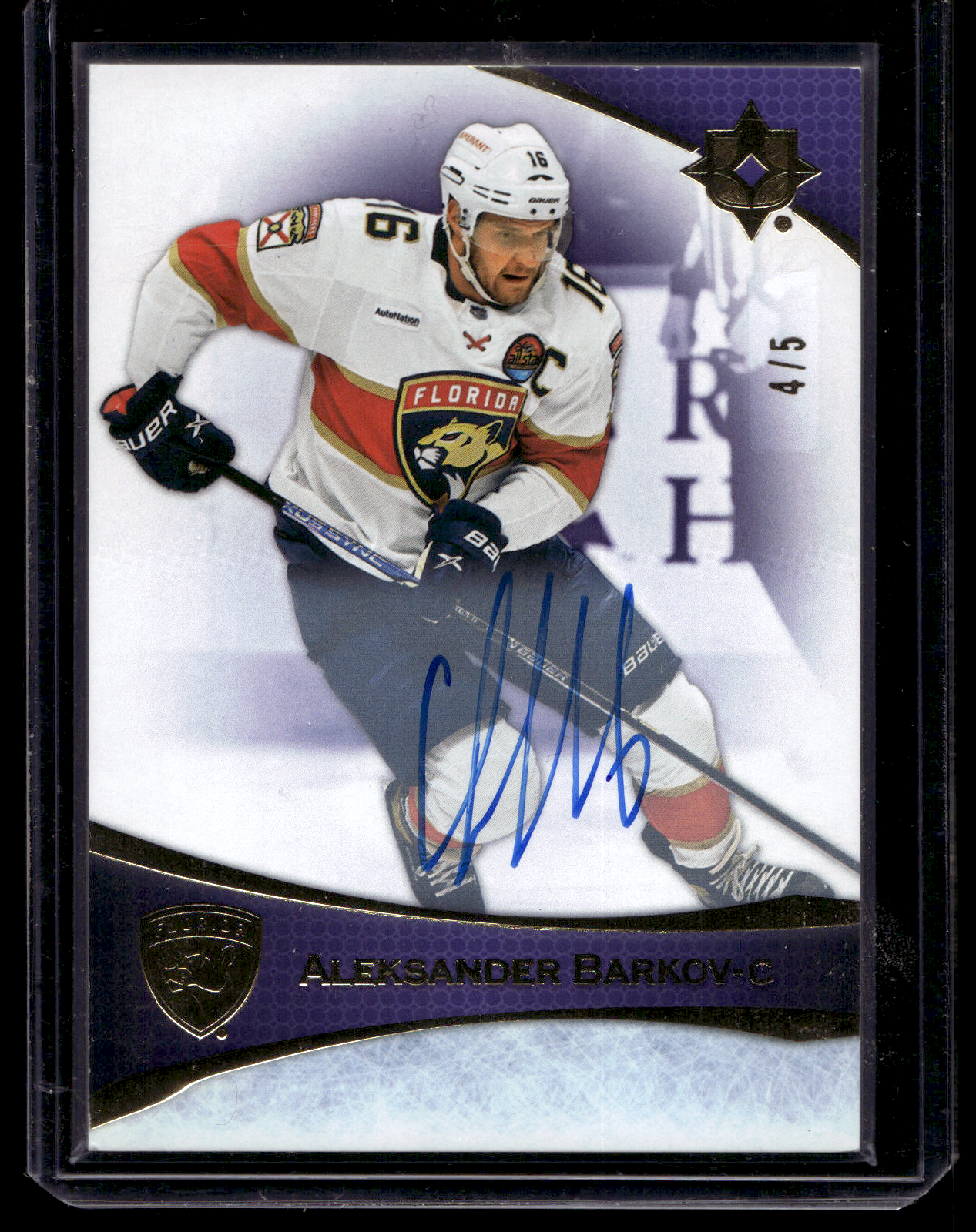 2022-23 Upper Deck Ultimate Collection - Purple Autographs - Aleksander Barkov #39 /5