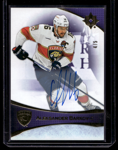 2022-23 Upper Deck Ultimate Collection - Purple Autographs - Aleksander Barkov #39 /5