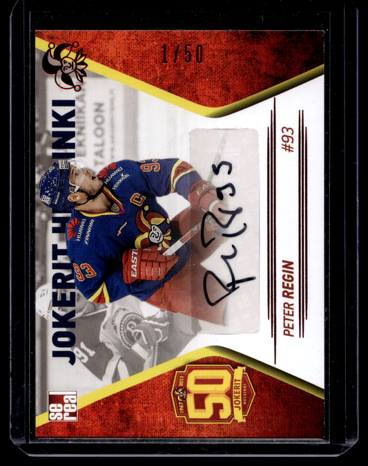 2017-18 Sereal Jokerit Autograph - Peter Regin #JOK-AUT-028 /50
