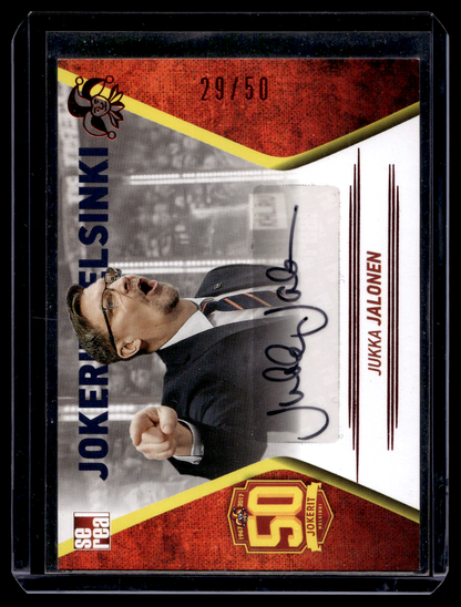 2017-18 Sereal Jokerit Autograph - Jukka Jalonen #JOK-AUT-029 /50