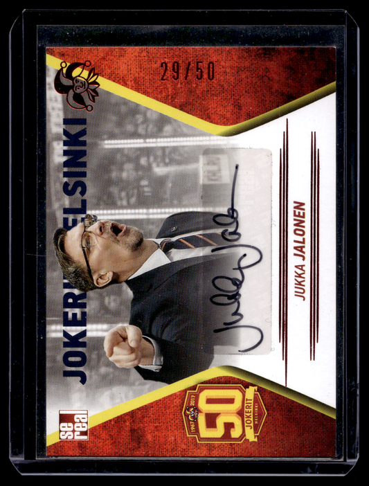 2017-18 Sereal Jokerit Autograph - Jukka Jalonen #JOK-AUT-029 /50