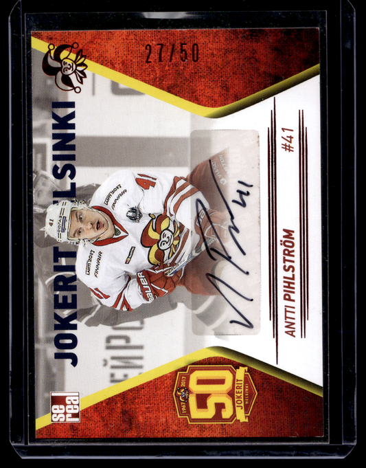 2017-18 Sereal Jokerit Autograph - Antti Pihlström #JOK-AUT-024 /50
