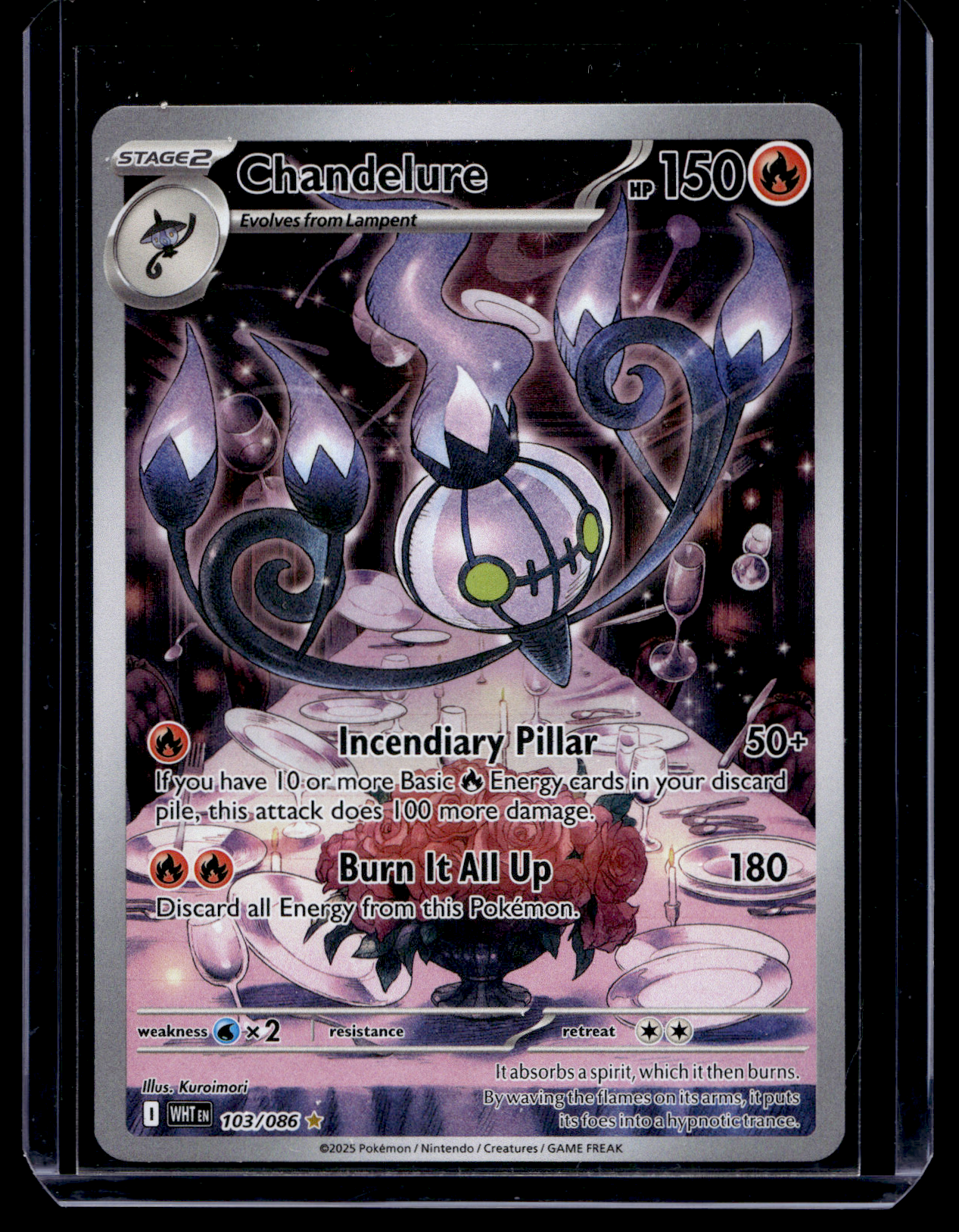 2025 Pokemon Scarlet & Violet - White Flare - Illustration Rare - Chandelure #103