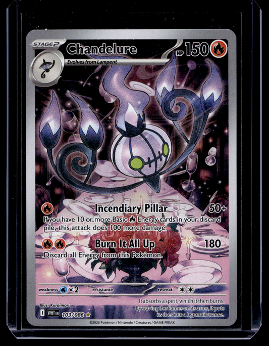 2025 Pokemon Scarlet & Violet - White Flare - Illustration Rare - Chandelure #103