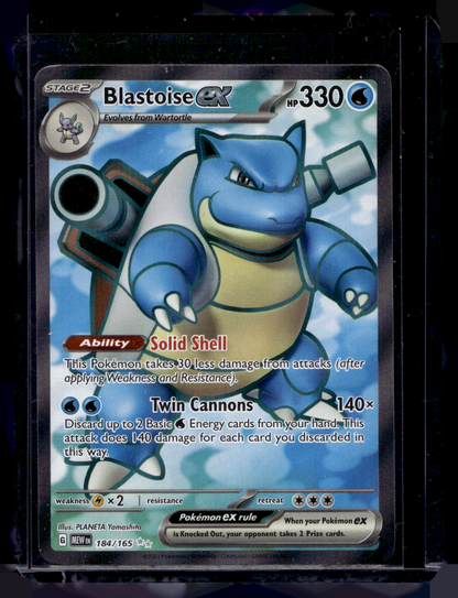 2023 Pokemon - Scarlet & Violet - 151 - Ultra Rare - Blastoise ex #184