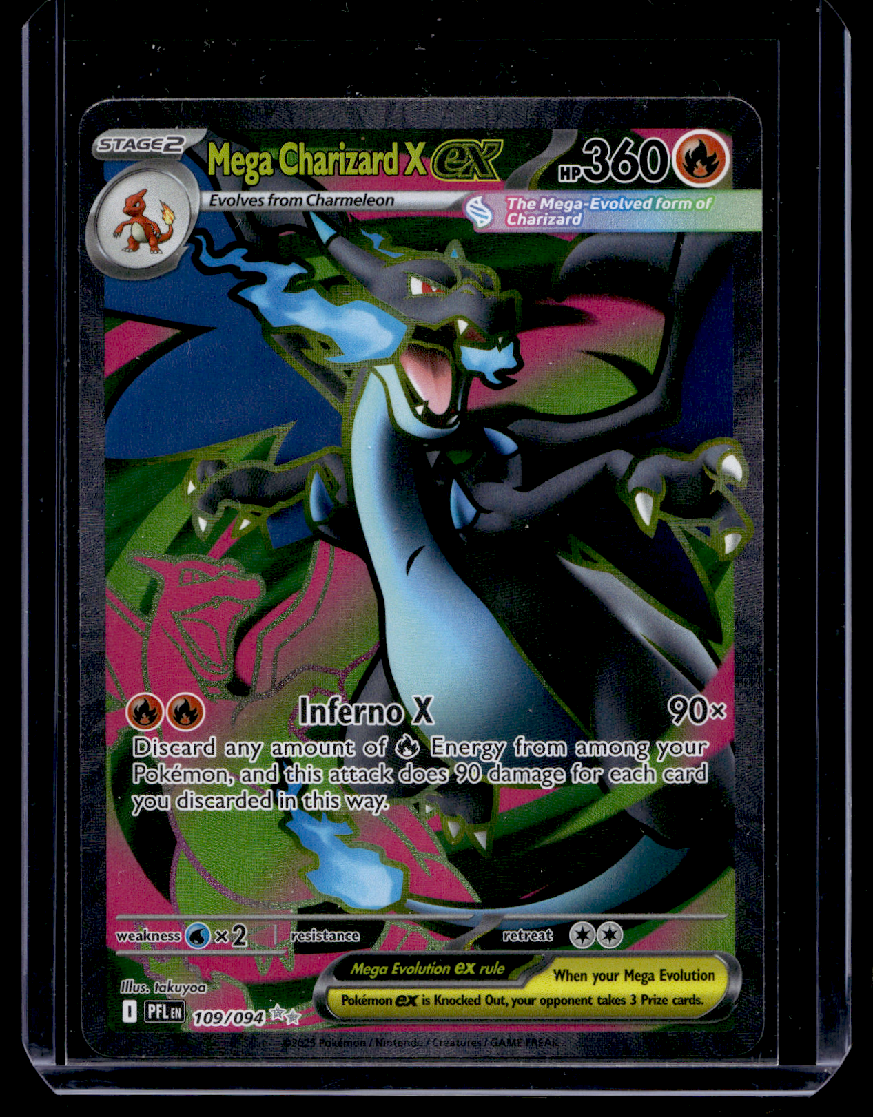 2025 Pokemon Phantasmal Flames - Ultra Rare - Mega Charizard X ex #109