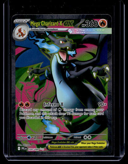 2025 Pokemon Phantasmal Flames - Ultra Rare - Mega Charizard X ex #109