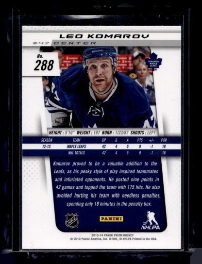 2013-14 Panini Prizm -  Leo Komarov #288 RC