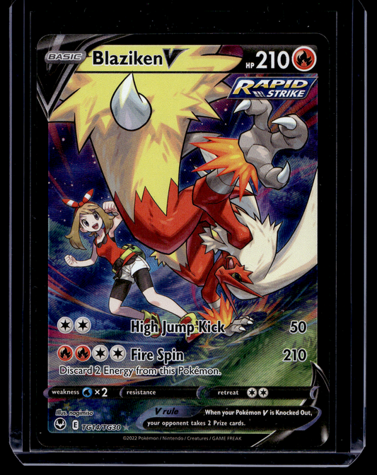 2022 Pokemon - Sword & Shield - Silver Tempest - Trainer Gallery - Full Art - Blaziken V #TG14