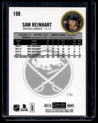2014-15 Upper Deck OPC Platinum - Sam Reinhart #198 RC