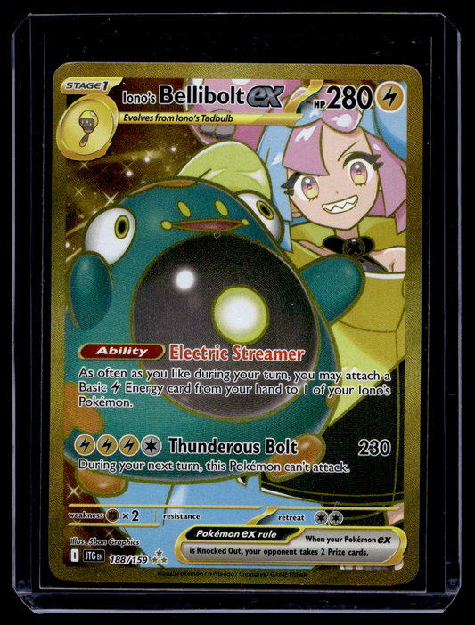 2025 Pokemon - Scarlet & Violet - Journey Together - Hyper Rare - Iono's Bellibolt EX #188