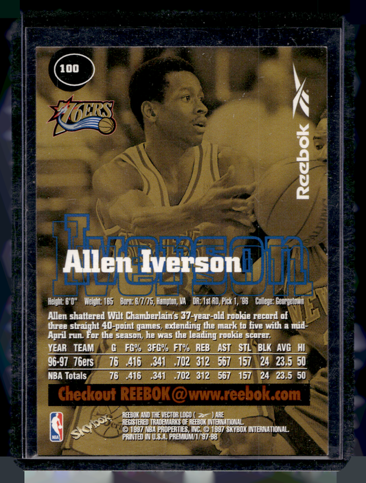 1997-98 Skybox Premium - Reebok Bronze - Allen Iverson #100