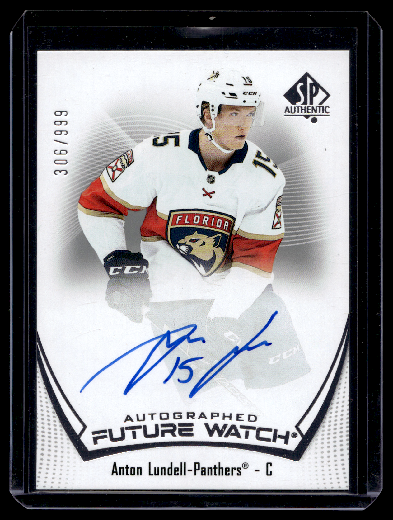 2021-22 Upper Deck SP Authentic - Autographed Future Watch - Anton Lundell  #174 /999 RC