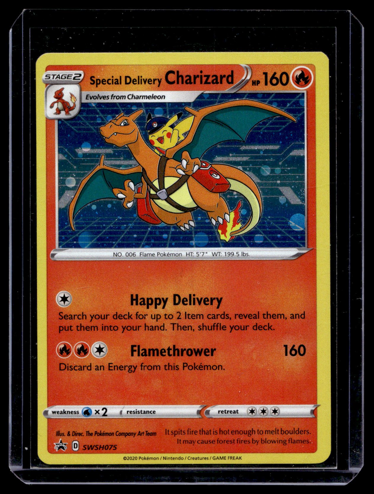 2020 Pokemon - Scarlet & Violet - Black Star Promos - Promos - Holo - Special Delivery Charizard #SWSH075