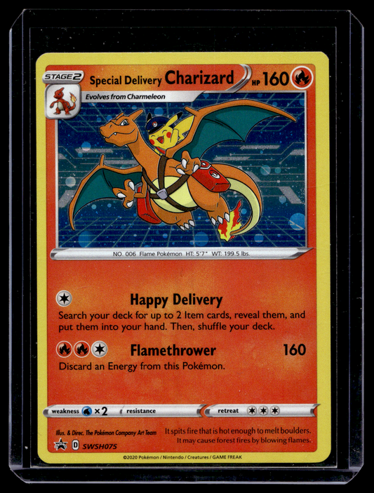 2020 Pokemon - Scarlet & Violet - Black Star Promos - Promos - Holo - Special Delivery Charizard #SWSH075
