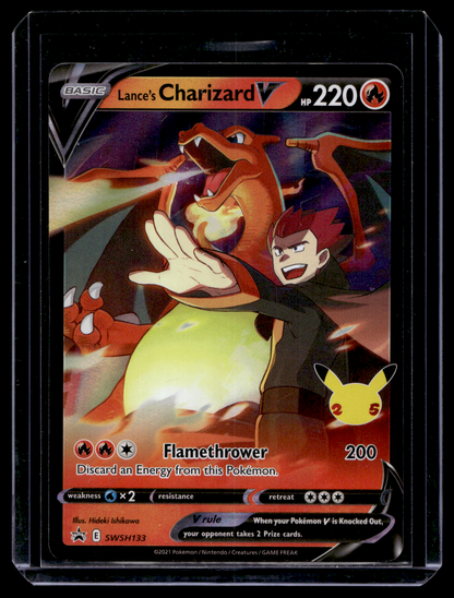 2021 Pokemon - Scarlet & Violet - Black Star Promos - Promos - Celebrations Collection - Lance's Charizard V #SWSH133