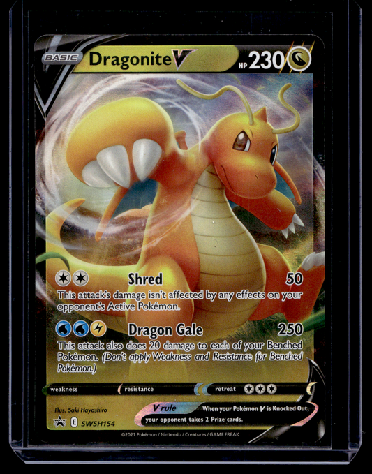2021 Pokemon - Sword & Shield - Black Star Promos - Promos - Dragonite V #SWSH154