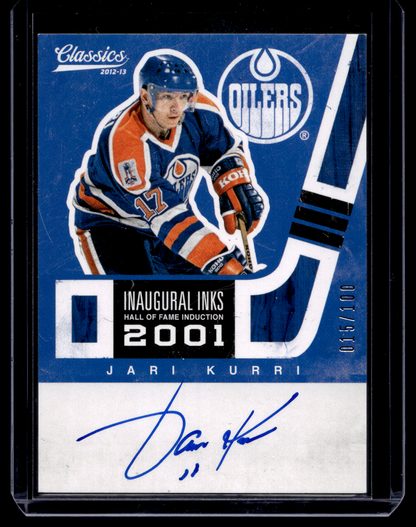 2012-13 Panini Classics Signatures - Inaugural Inks - Jari Kurri #INK-JK /100