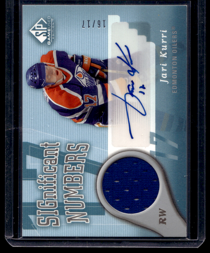 2005-06 Upper Deck SP Game Used Edition - Significant Numbers - Jari Kurri #SN-JK /17