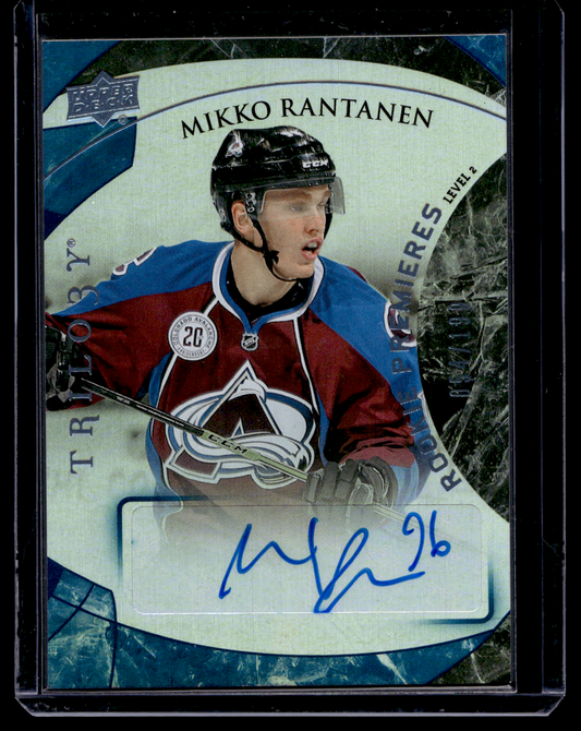 2015-16 Upper Deck Trilogy - Blue Rainbow Foil - Level 2 - Rookie Premieres Autograph - Mikko Rantanen #165 /199 RY